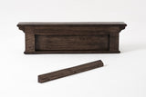 Rustic Black Wash Wood Four Hook Hanging Coat Rack