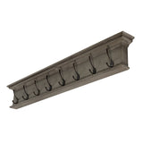 Rustic Antiqued Gray Eight Hook Hanging Coat Rack