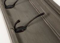 Rustic Antiqued Gray Eight Hook Hanging Coat Rack