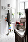 Classic White Two Hook Hanging Coat Rack