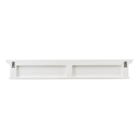 Classic White Wood Wide Eight Hook Coat Rack