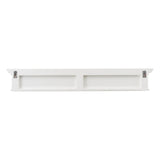 Classic White Wood Wide Eight Hook Coat Rack