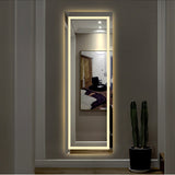 Petite LED Strip Rectangular Wall Mirror