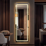 Petite LED Strip Rectangular Wall Mirror