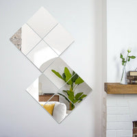 Set of Eight Modern Frameless Mirror Tiles