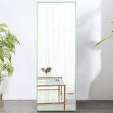 Green Framed Wall Mirror