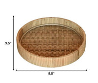 Petite Braided Bamboo Round Tray