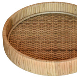Petite Braided Bamboo Round Tray