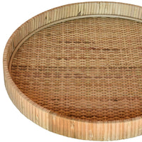 Jumbo Braided Bamboo Round Tray