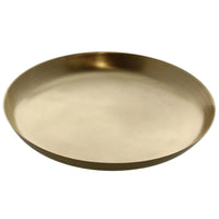 Round Gold Metal Serving Tray