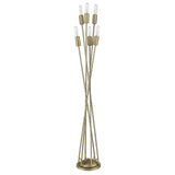 Perret 6-Light Aged Brass Floor Lamp