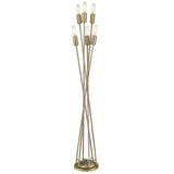 Perret 6-Light Aged Brass Floor Lamp