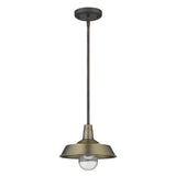 Brushed Gold Shallow Plate Adjustable Pendant Light