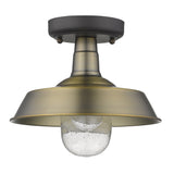 Brushed Gold Shallow Plate Adjustable Pendant Light