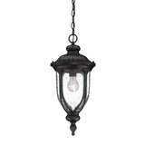Matte Black Cast Aluminum Hanging Pendant Light