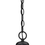 Matte Black Cast Aluminum Hanging Pendant Light
