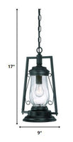 Matte Black Oil Lamp Hanging Light