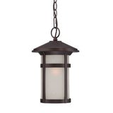 Antique Bronze Round White Glass Hanging Light