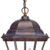 Three Light Dark Brown Carousel Lantern Hanging Light