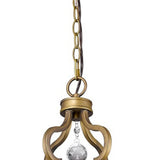 Peyton 6-Light Raw Brass Chandelier With Crystal Accents