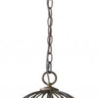 Aria 3-Light Oil-Rubbed Bronze Globe Pendant With Mother Of Pearl Accents