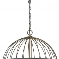 Aria 6-Light Oil-Rubbed Bronze Globe Pendant With Mother Of Pearl Accents