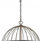 Aria 6-Light Oil-Rubbed Bronze Globe Pendant With Mother Of Pearl Accents