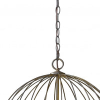 Aria 6-Light Oil-Rubbed Bronze Globe Pendant With Mother Of Pearl Accents