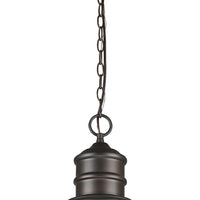 Colby 1-Light Oil-Rubbed Bronze Pendant With Raw Brass Interior Shade