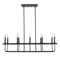 Beckett 10-Light Matte Black Island Pendant