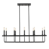 Beckett 10-Light Matte Black Island Pendant