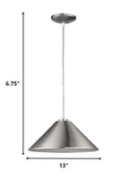 Industrial Silver Conical Hanging Light