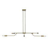 Perret 8-Light Aged Brass Convertible Pendant