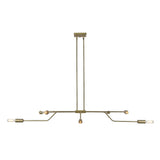 Perret 8-Light Aged Brass Convertible Pendant