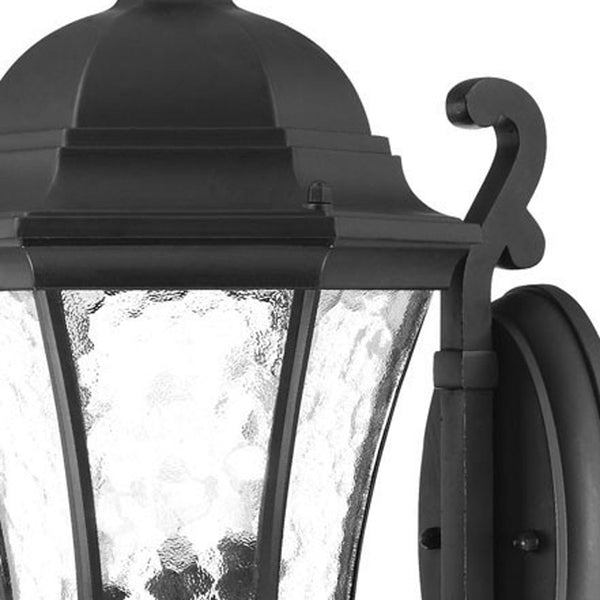 XL Matte Black Tapered Lantern Wall Light
