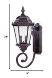 Two Light Brown Carousel Lantern Wall Light