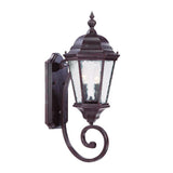 Two Light Brown Carousel Lantern Wall Light