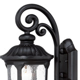 Matte Black Cast Aluminum Glass Lantern Wall Sconce