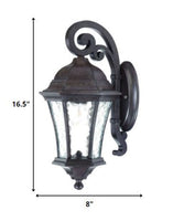 Antique Black Tapered Hanging Lantern Wall Light
