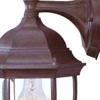 Dark Brown Wide Hanging Lantern Wall Light