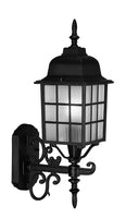 Matte Black Window Pane Lantern Wall Sconce