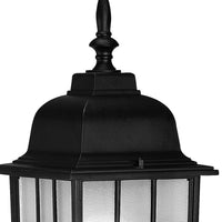 Matte Black Window Pane Lantern Wall Sconce