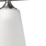 Three Light Silver Metal Vanity Wall Light