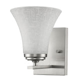 Silver Wall Light with Tapered Glass Shade