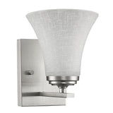 Silver Wall Light with Tapered Glass Shade
