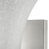 Silver Wall Light with Tapered Glass Shade