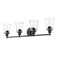 Ceil 4-Light Matte Black Vanity