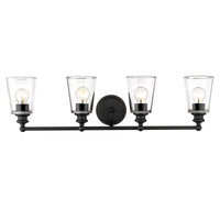 Ceil 4-Light Matte Black Vanity