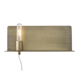 XL Dull Gold Shelf Wall Light