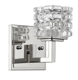Silver Wall Light with Crystal Shade